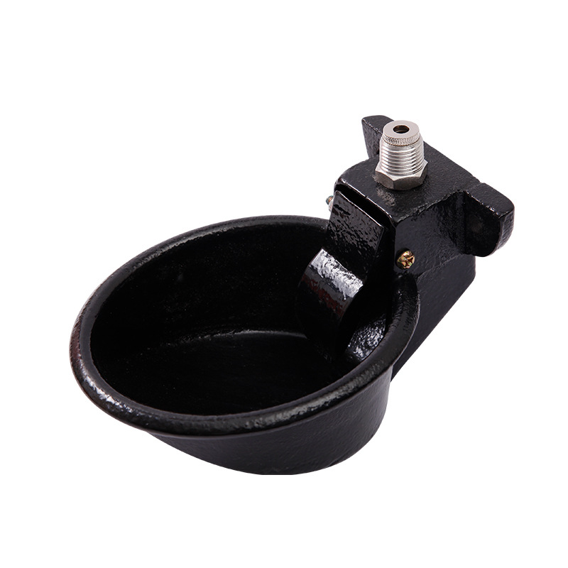 Cerdo tazón de hierro fundido cuerpo fuente automática de agua de acero inoxidable boquilla de agua tipo táctil lechón tazón para beber tazón de cerdo
