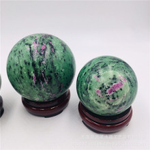 吉諾水晶 廠家批發水晶球紅綠寶球紅綠寶原石  居家擺件工藝品