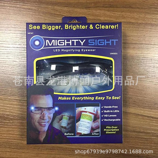 TV new mighty sight glasses with LED light reading glasses magnifying glass magnifying HD manufacturer in stock