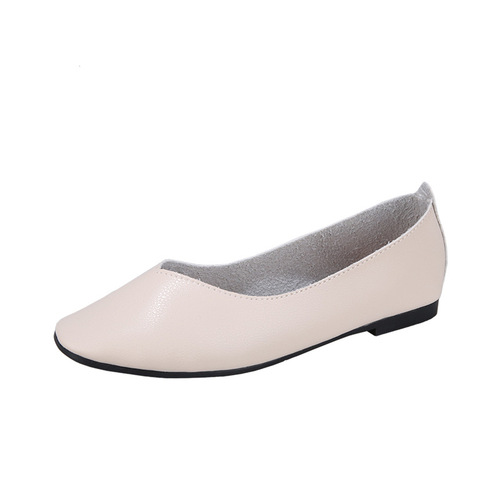 2024 Fashion Korean Style Single Shoes Small Leather Shoes Square Head Driver Shoes Workplace Work Shoes Spring and Autumn Trendy Comfortable 