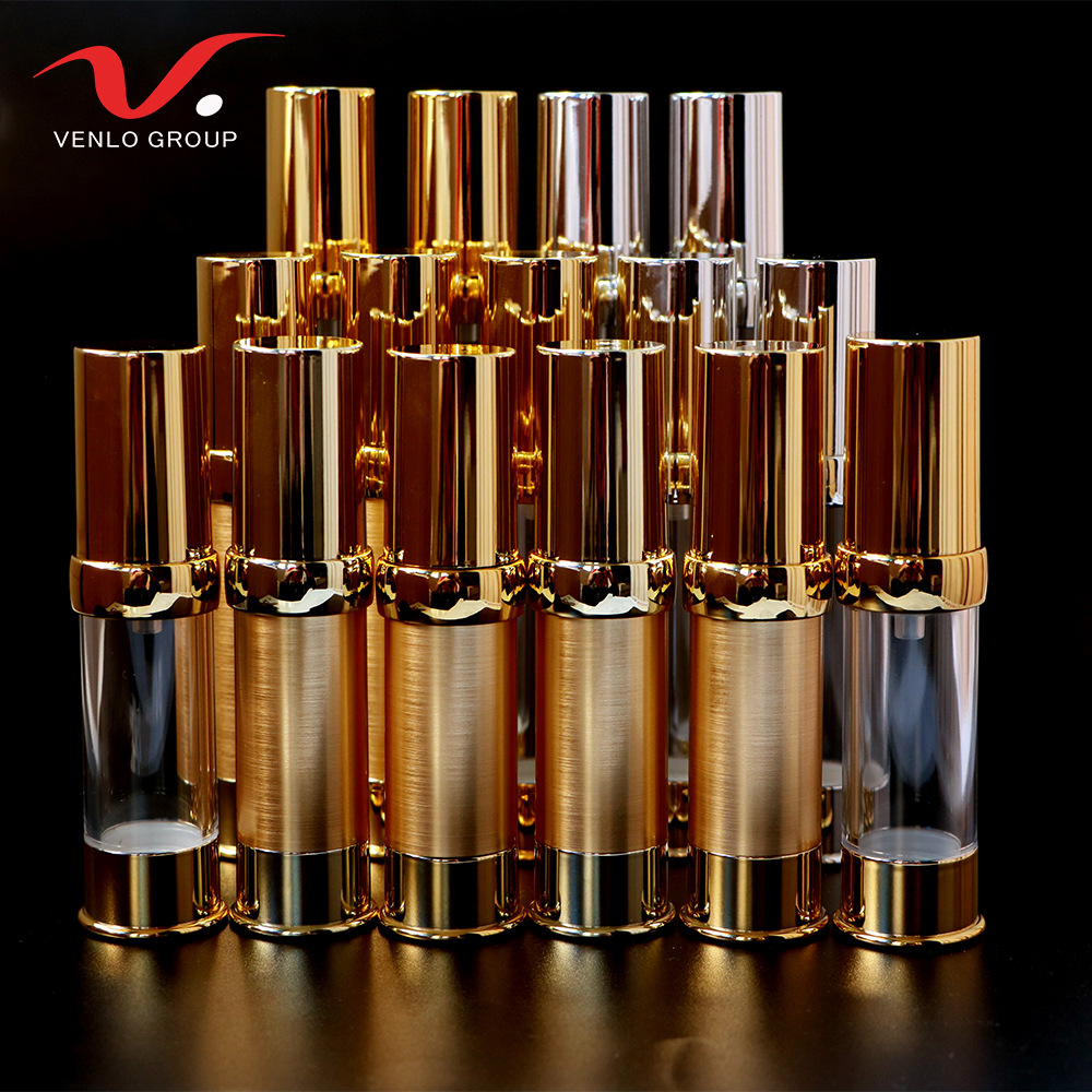 15ml20ml30ml土豪金真空瓶子喷雾乳液分装瓶金银化妆品包装瓶