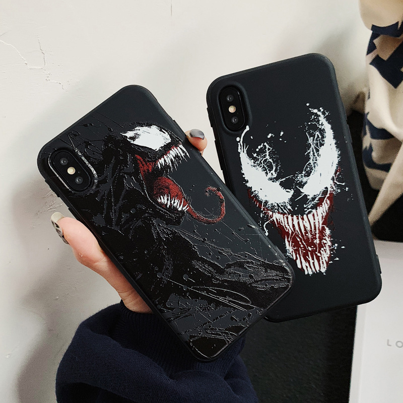 European and American Marvel Venom Suitable for iPhone 17 Pro Phone Case, Apple 15 Plus Full-Cover Matte 15 Trendy for Men and Women