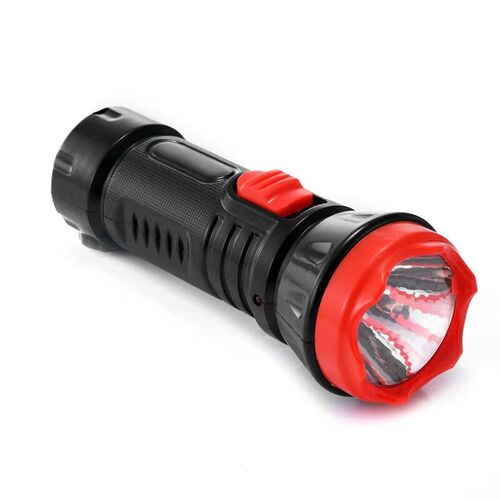 LED strong light 0.5W single lamp home mini handheld flashlight, rechargeable outdoor long-range shooting camping emergency plastic flashlight
