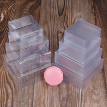 手工皂盒塑料正方形pvc/pet饰品盒气垫盒冰箱贴盒透明磨砂盒