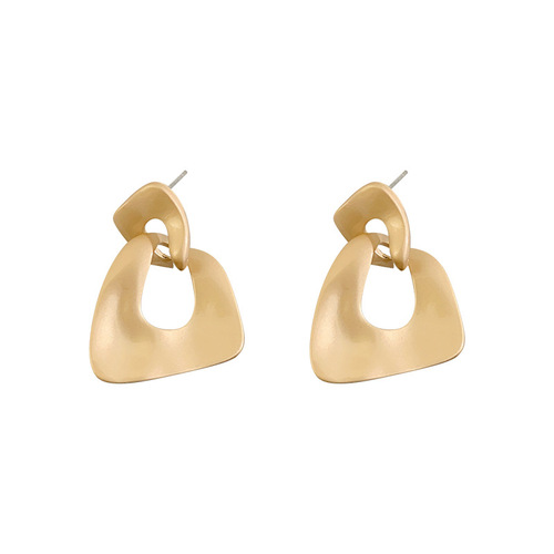 925 silver needle metal design earrings irregular circle geometric stud earrings for women exaggerated retro cold style earrings