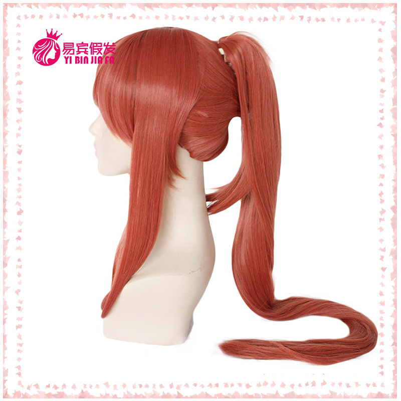 Anime wig heartbeat heartbeat literature department Monica Monika Tiger card cosplay wig factory wholesale