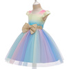 Brand small princess costume with bow, dress, lace clothing