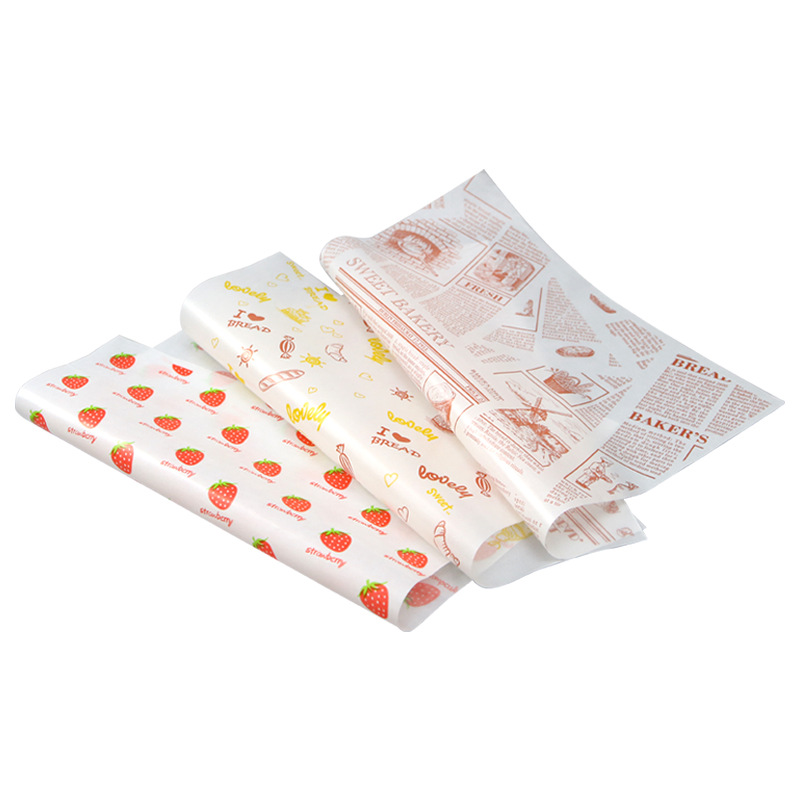 食品级防油纸 三明治汉堡包装纸 餐盘垫纸食品包装纸细腻柔软35克