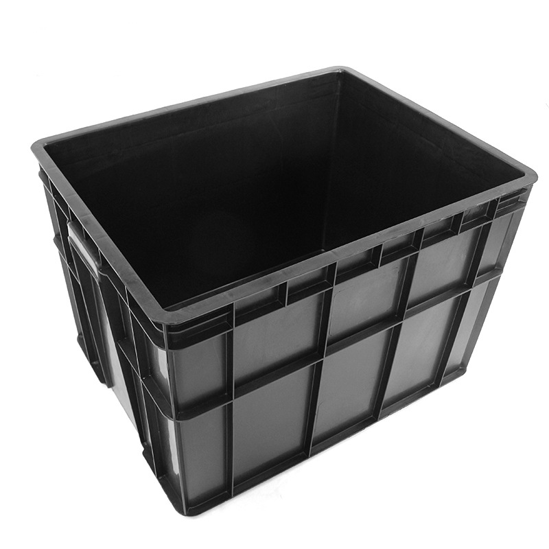 厂家现货防静电周转箱加厚箱子储货整理中转物流箱黑色耐用箱批发