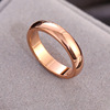 Glossy ring stainless steel for beloved, European style, simple and elegant design, on index finger