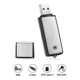 跑量款优盘录音笔智能录音笔高清降噪一键录音usb录音笔 8GB