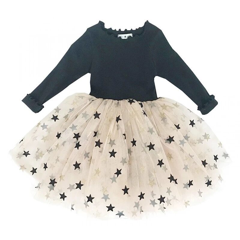 La fábrica recomienda malla hexagonal flocado impresión en polvo oro rosa estrella artesanía ropa para niños vestido de novia tela suministro directo fábrica
