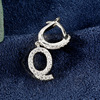 Fashionable small earrings with letters, European style, English letters, internet celebrity