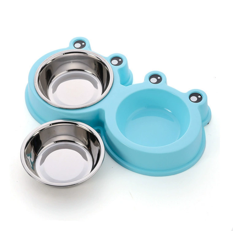 Миски для кошек и собак, нержавеющая сталь, утолщенные, нескользящие, двойные миски, миска для корма для собак, миска для кошек, миска для риса, милая миска для животных, оптом, устойчивые к укусам, для кормления.