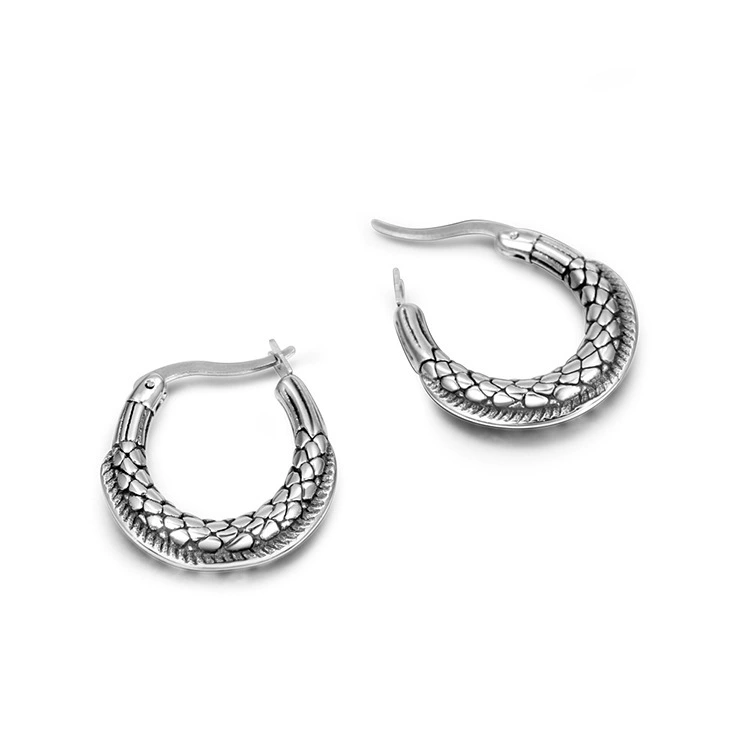 Модные ретро серьги из нержавеющей стали, европ style