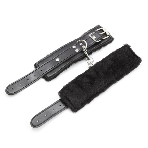 Manufacturer Direct Supply Leather Fleece Hand and Foot Cuffs Erotic Adult Toys Alternative Toys Bondage Hand and Foot Ring