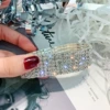 Silver bracelet, diamond encrusted