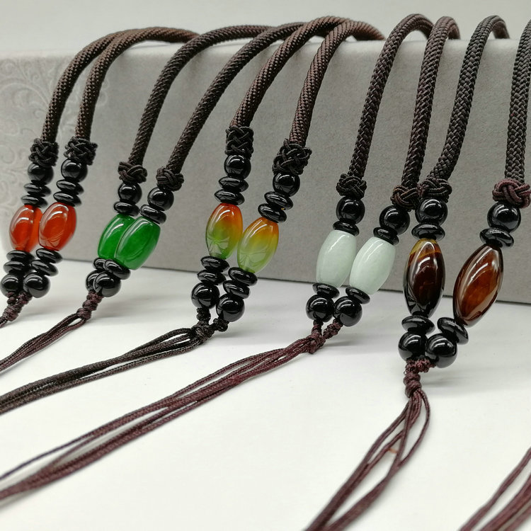 Agate Handmade Rough Jade Pendant for Men and Women Hanging Rope Beeswax Jade Pendant Necklace Rope Pendant Sweater Necklace Rope Agate Handmade Rough Jade Pendant for Men and Women Hanging Rope Beeswax Jade Pendant Necklace Rope Pendant Sweater Necklace Rope