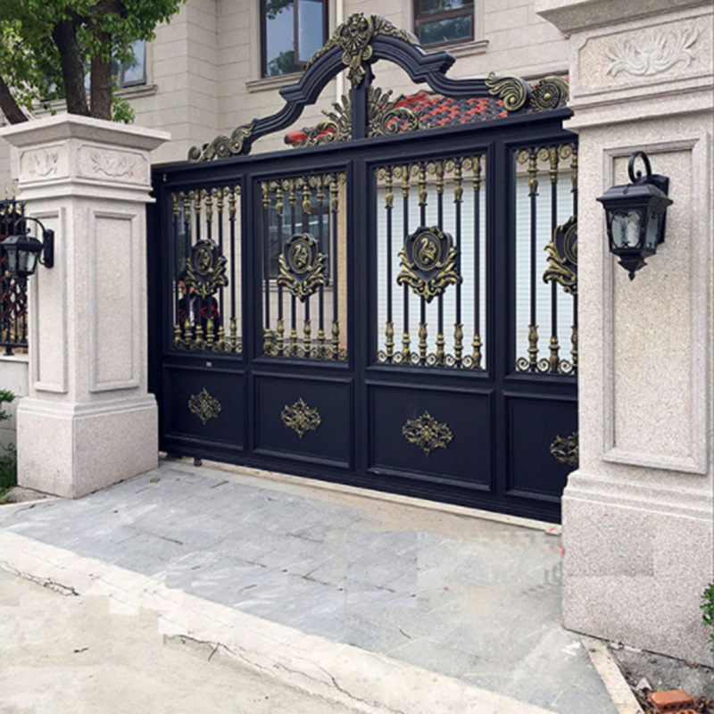 工程铝艺别墅大门头花庭院们铸铝装饰门花精密铸铝件电脑雕刻门花