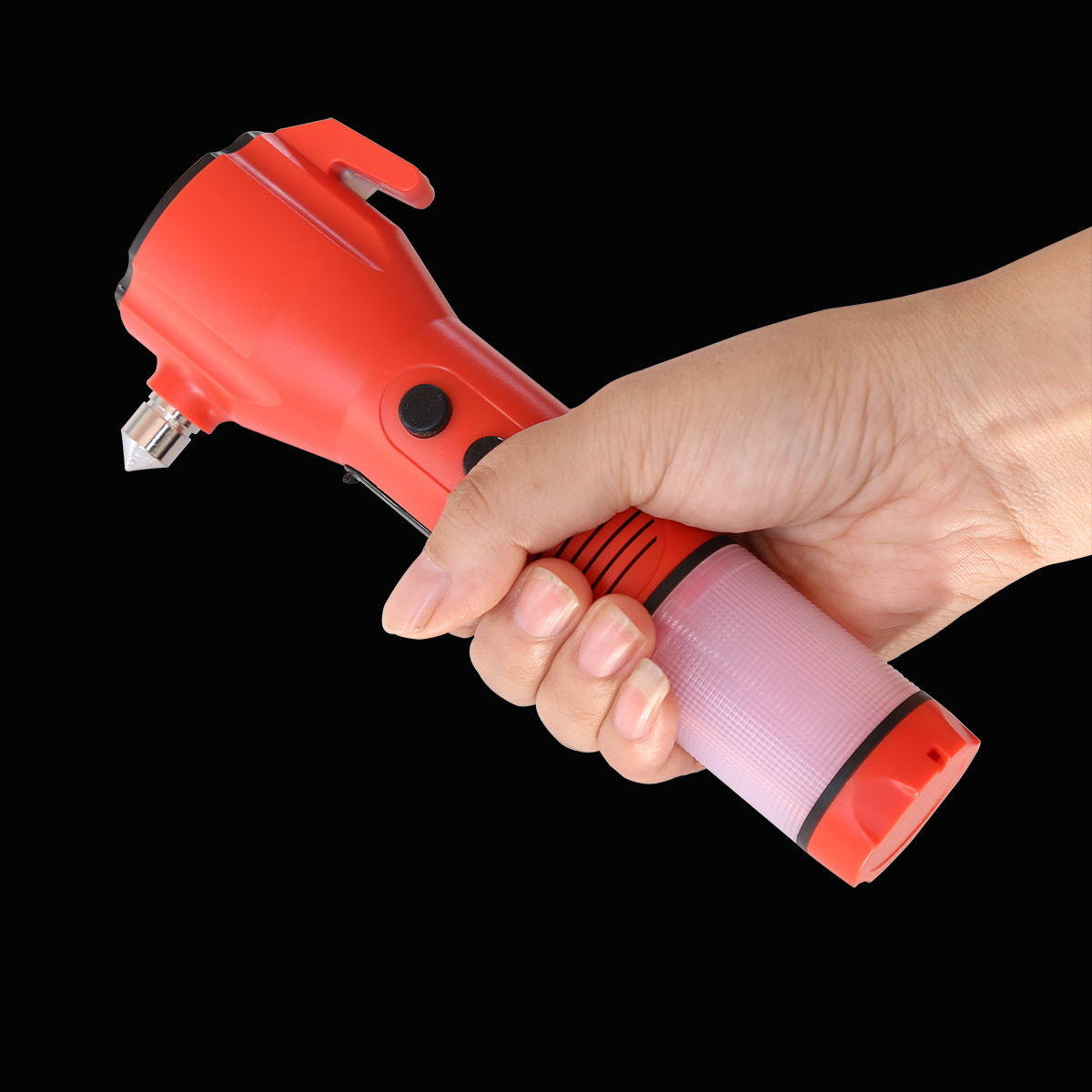 应急电源充电七合一多功能声光报警汽车家用消防应急安全锤手电筒