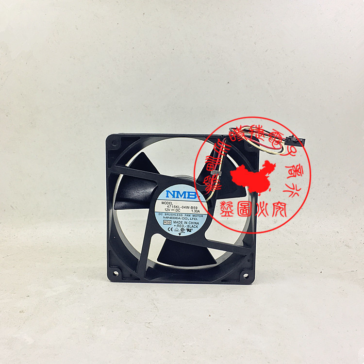 NMB 12038 4715KL-04W-B59 12V 1.30A 三叶散热风扇120*38MM.