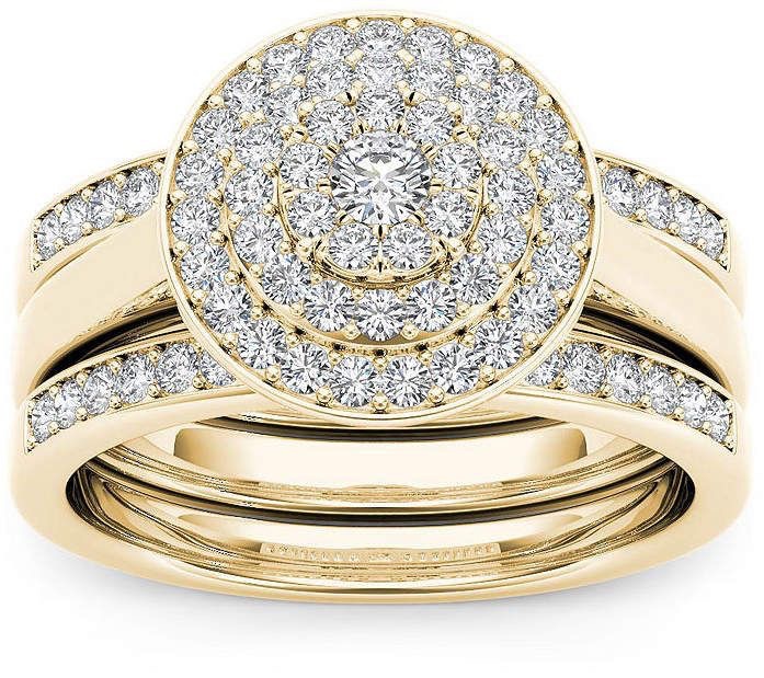 Sanjie Amazon Venta caliente europeo y americano pareja anillo chapado en oro con incrustaciones de circón anillo directo de fábrica joyería clásica