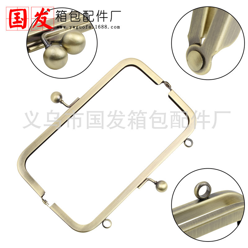 Sin stock, necesita hacer productos 18cm * 6CM cuadrado sin agujeros de la cabeza de oro de perlas cruzadas de bronce