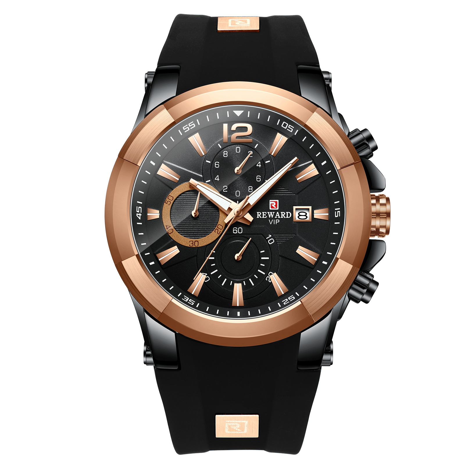 REWARD silicone strap waterproof sports Men's Watch cross-border multi-function watch 24 hours Chronograph