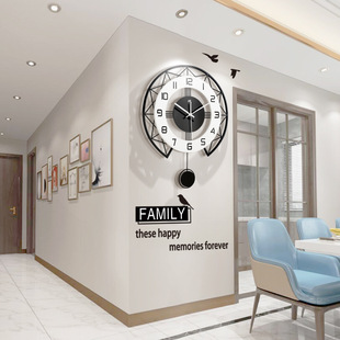 Modern Simple Fashion Wall Clock Home Living Room Quiet Clock Wall Decoration Nordic Clock Swing Art Wall Watch