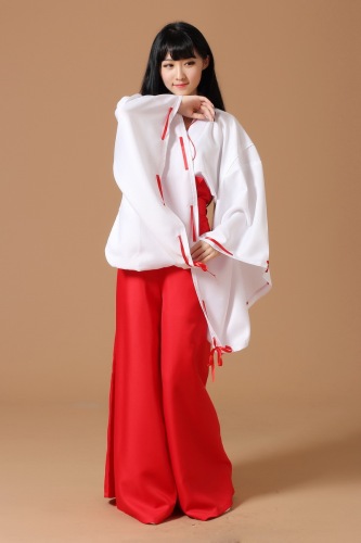 Export animation clothing Yuhua cosplay Shinto priestess kimonos, kimonos of the Shinto priestess Kikyo, kimonos of the Shinto priestess Yuehua, kimonos of the Shinto priestess Yasha