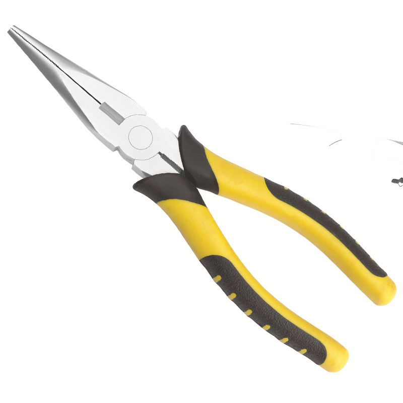 Alicates de mango de cuero tigre en stock 45 # Acero de 6 pulgadas de 8 pulgadas alicates puntiagudos multiusos americanos con alicates puntiagudos de pulido de primavera