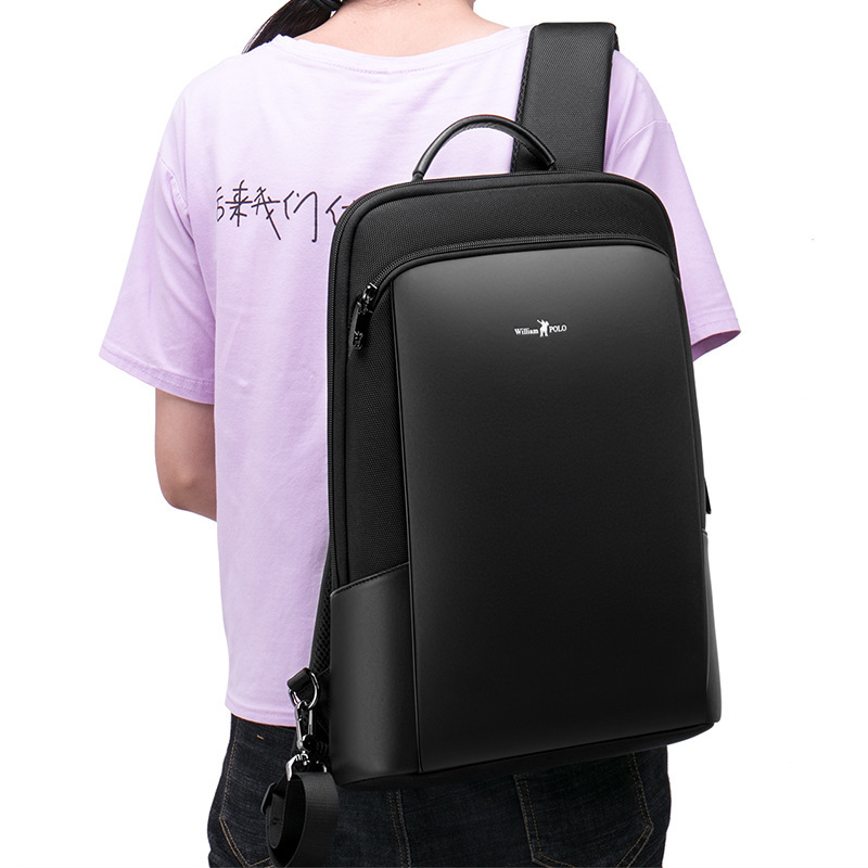 Emperor Paul Backpack Men's Shoulder New Thin Computer Bag Fashion Men's School Bag Casual Laptop Bag