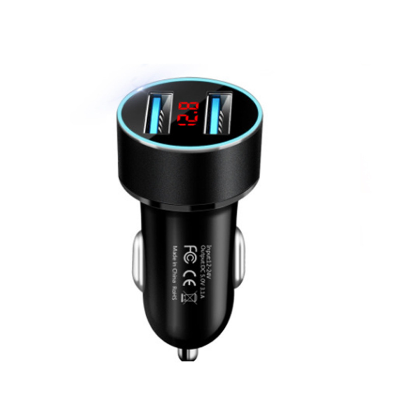 Cargador de coche para teléfono móvil con pantalla digital PD20W+ y carga súper rápida