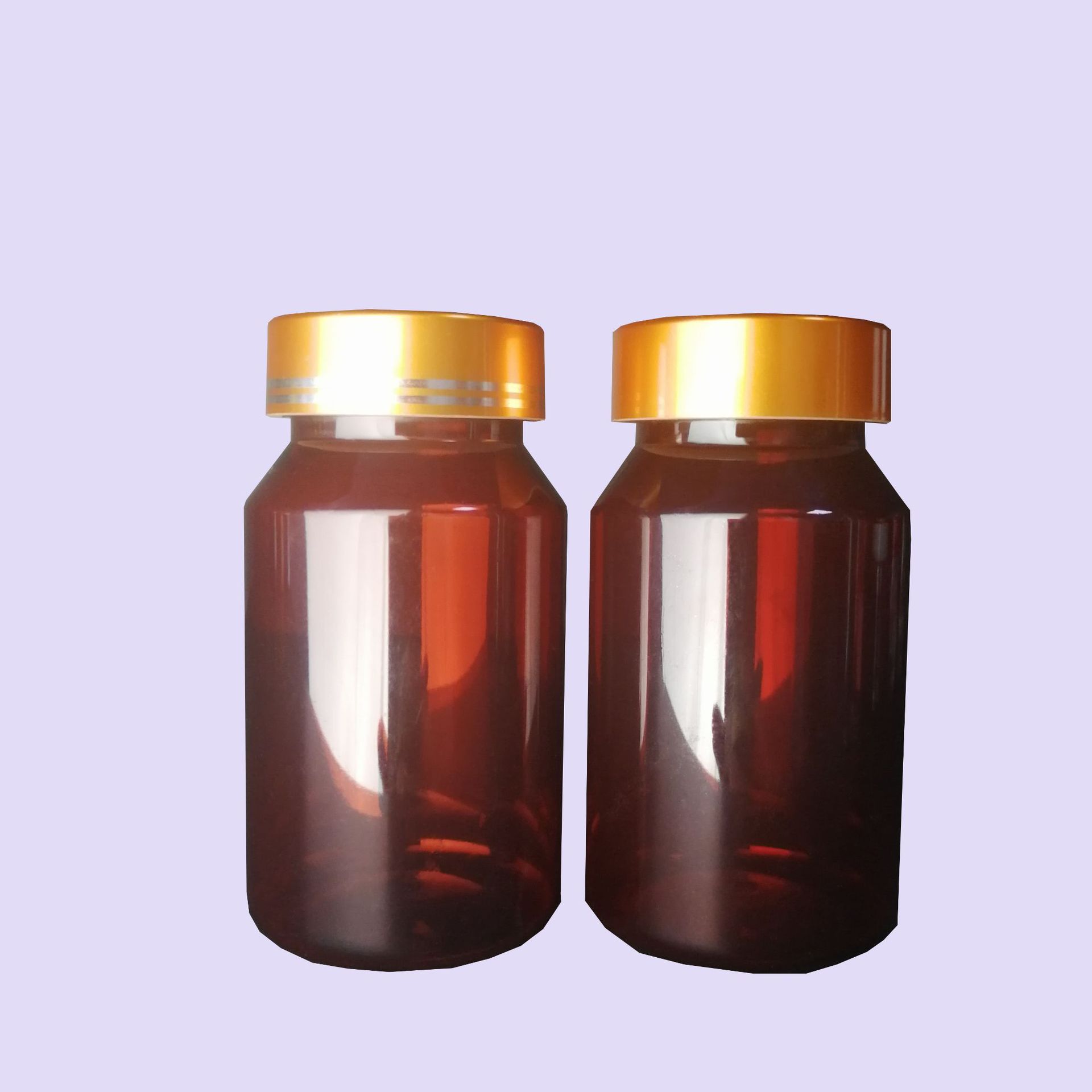 100ml金盖茶色胶囊瓶药瓶PET塑料瓶保健品瓶药丸瓶子医药瓶西林瓶