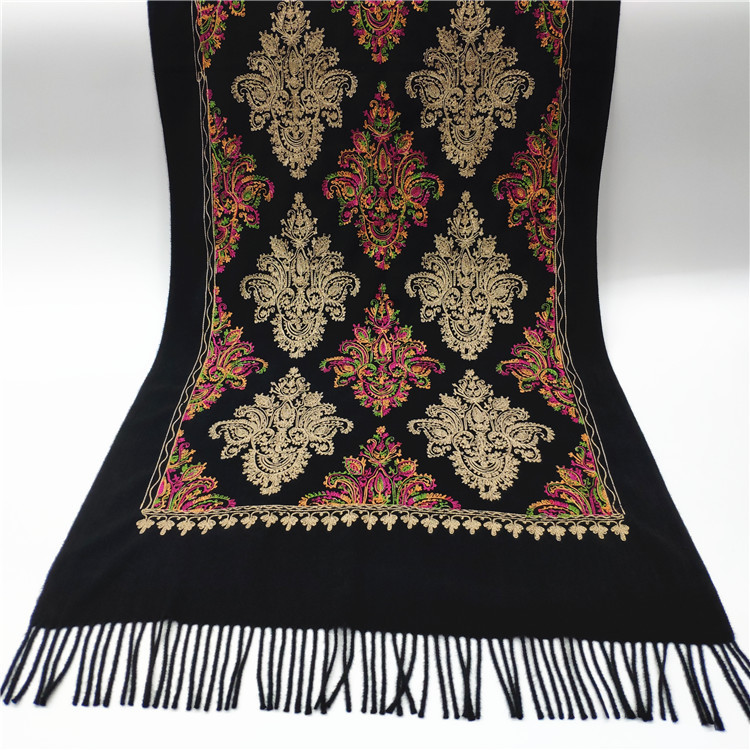 Yunnan otoño y invierno bufandas bordadas de cachemira patrón floral de frisa espesa pañuelo estilo nacional al por mayor