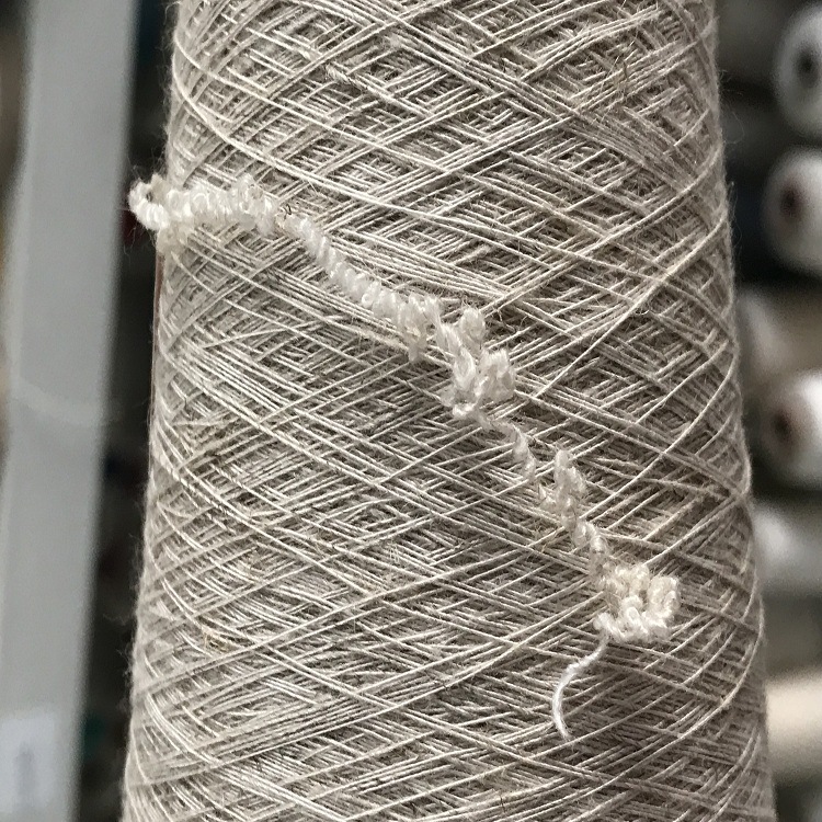 麻棉弹力纱 亚麻棉包氨纶 亚麻棉包覆纱 15s本色