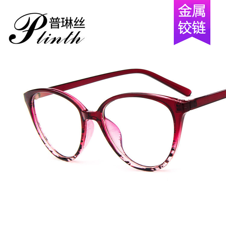 Large frame retro cat's eye glasses frame 2360 fashion frame mirror can be equipped with myopia college style flat mirror