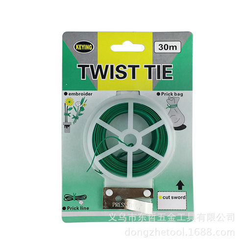 Manufacturer wholesale wire straps for gardening, gardening, self-cutter, wire ties, plastic-coated, rubber-coated wire ties, fixed straps