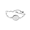 Bracelet stainless steel, accessory handmade, 20mm, with gem