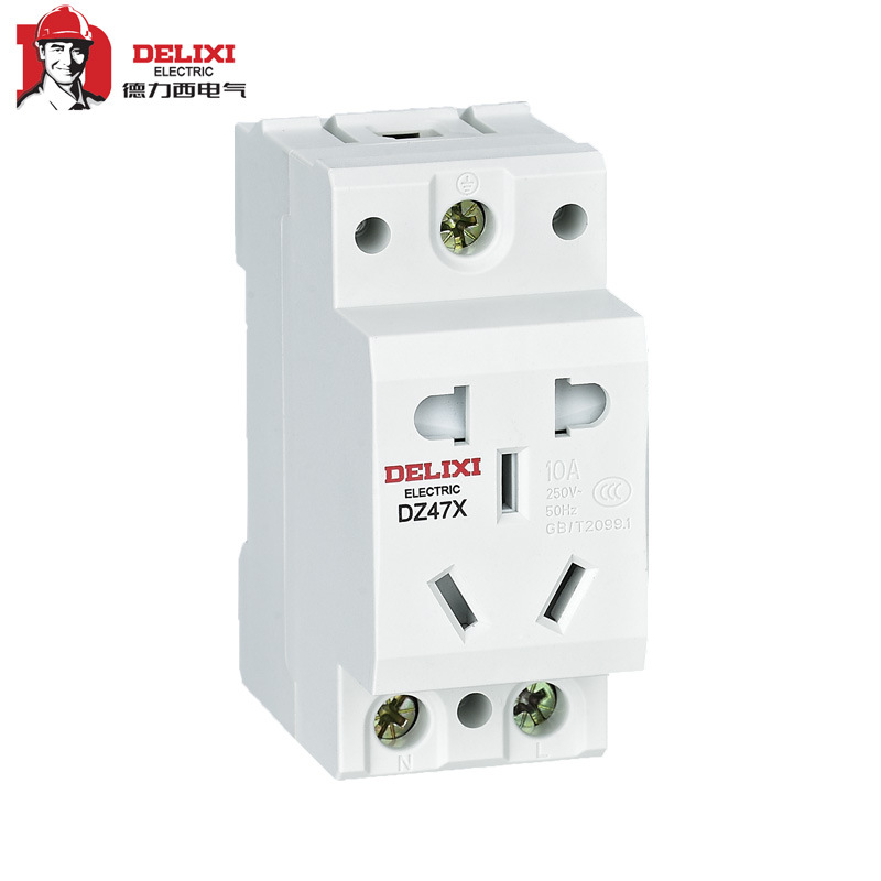 德力西DZ47X516五孔16A导轨插座AC30机柜插座导轨插座