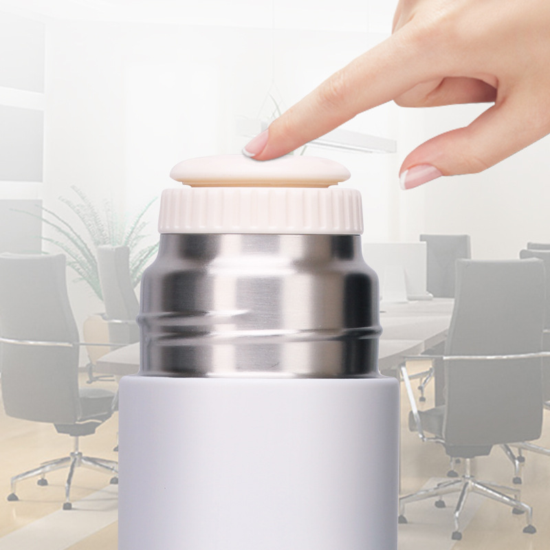 Nueva taza de vacío de acero inoxidable 316 taza de vacío recta portátil artística con tapa simple fresco al por mayor