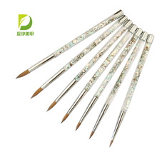液体杆流沙杆仿貂毛圆尖笔雕花笔彩绘笔灌油上瓷笔美甲工具美甲笔