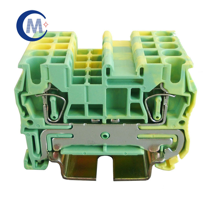 厂家直销全铜阻燃ST2.5-PE弹簧接地端子导轨式连接器裸端子