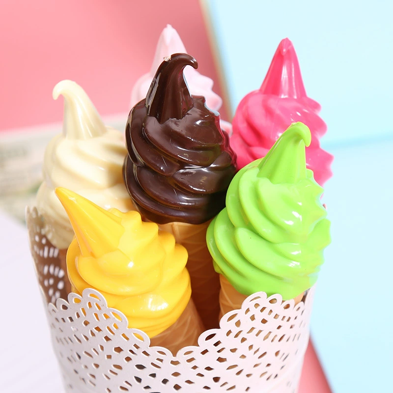 Канцелярские товары оптом шариковая ручка в форме мороженого Южная Корея креативная ручка для еды Обучение канцелярские принадлежности студенческий приз