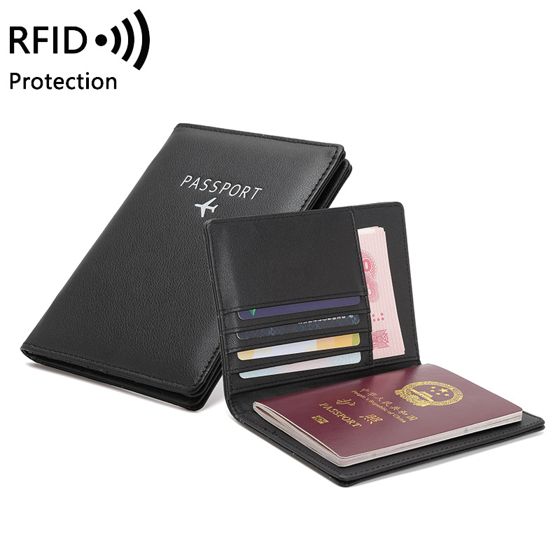 跨境RFID防盗刷护照包多功能证件袋男女士出国旅行钱包机票夹