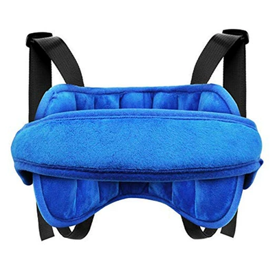 Baby Head Support Strap, Child Car Seat Headrest, Head Pillow, Child Sleeping Head Support Strap (Headrest) - blue