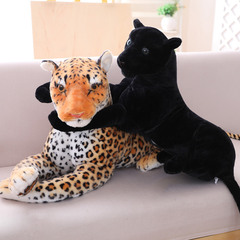 ins internet celebrity cross-border simulation leopard doll plush toy leopard and black panther doll home decoration