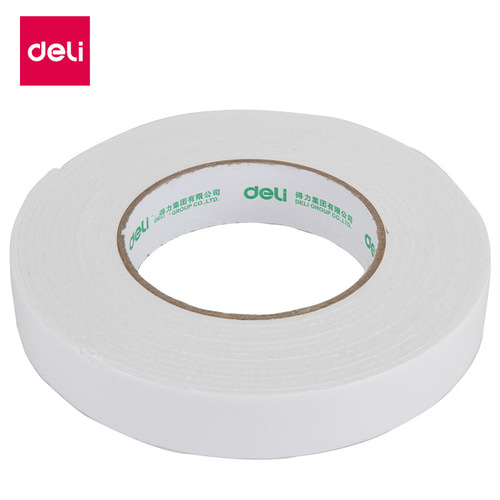 Deli foam tape double-sided tape adhesive paper sponge adhesive type household decorative tape office household foam tape