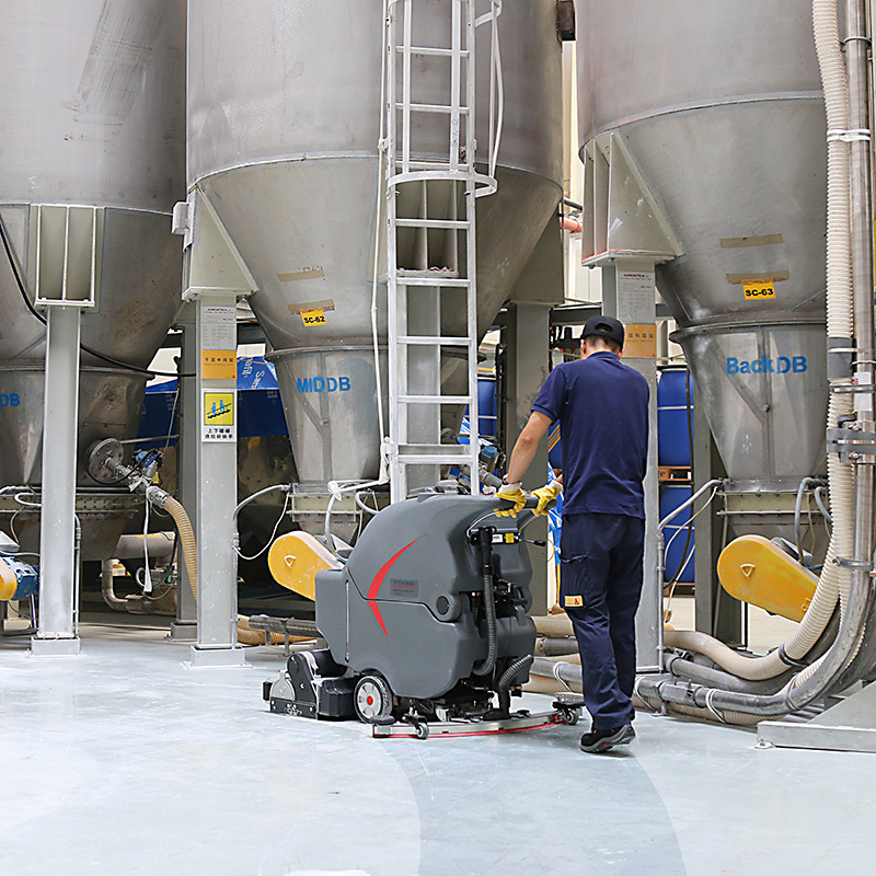 Hand-push all-in-one sweeper, suction and drag machine Gaomei GM65RBT electric roller brush washing machine with dustbin mopping machine