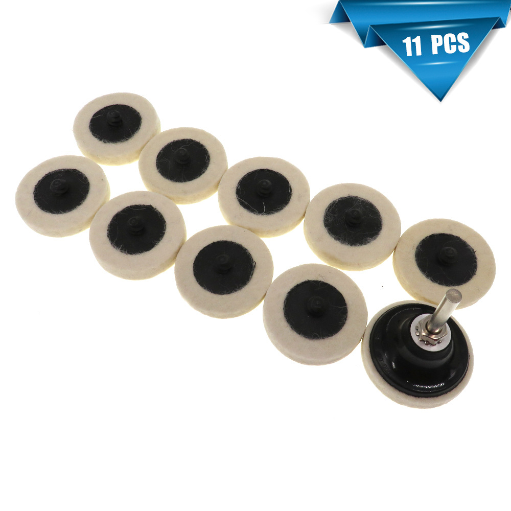 外贸货源 2寸11件套羊毛轮纽扣式转矩砂碟旋转螺丝螺母转矩砂碟